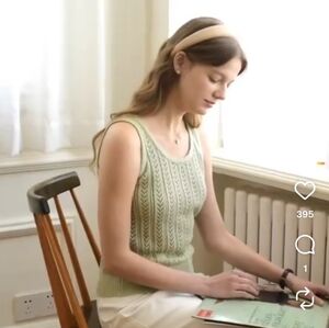 Mint Green Sleeveless Sweater Knit Top